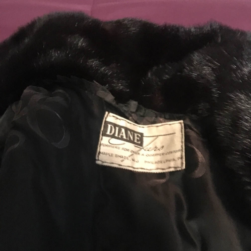 3/4 length black mink coat